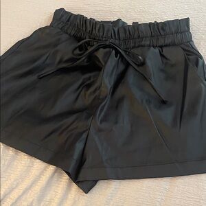 Forever 21 Black faux leather shorts